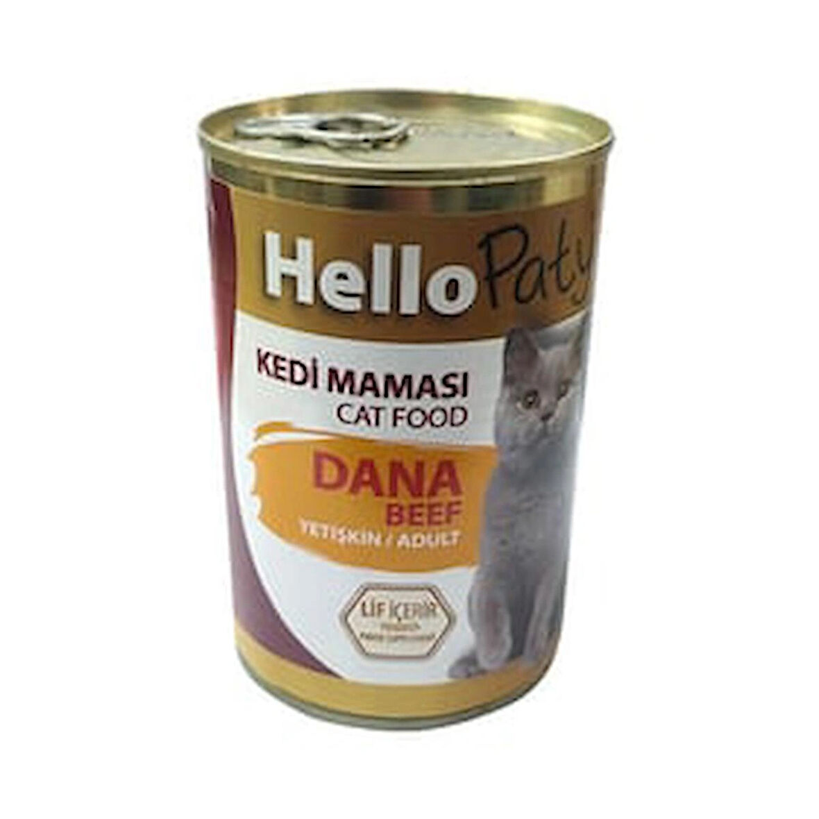 Hello Paty Premium Pate Dana Etli (Beef) Kedi Yaş Maması 415 Gr