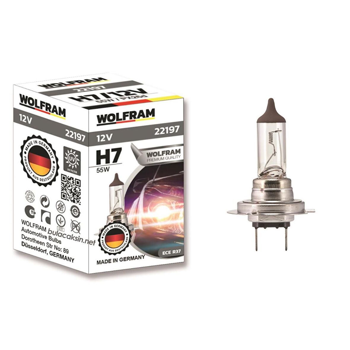 Wolfram Ampul 12V H7 55W PX26D