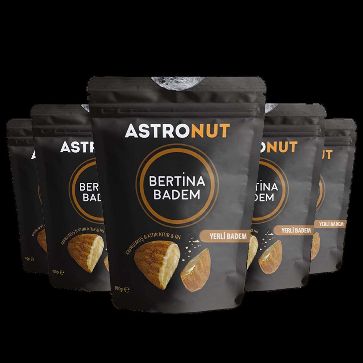 Astronut Badem Yerli Bertina  Kavrulmuş 120 gr x 5 Adet