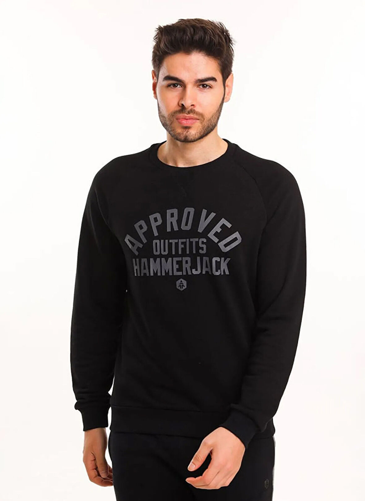 ODİN ERKEK SWEAT Siyah U Yaka Standart Kalıp Erkek Sweatshirt