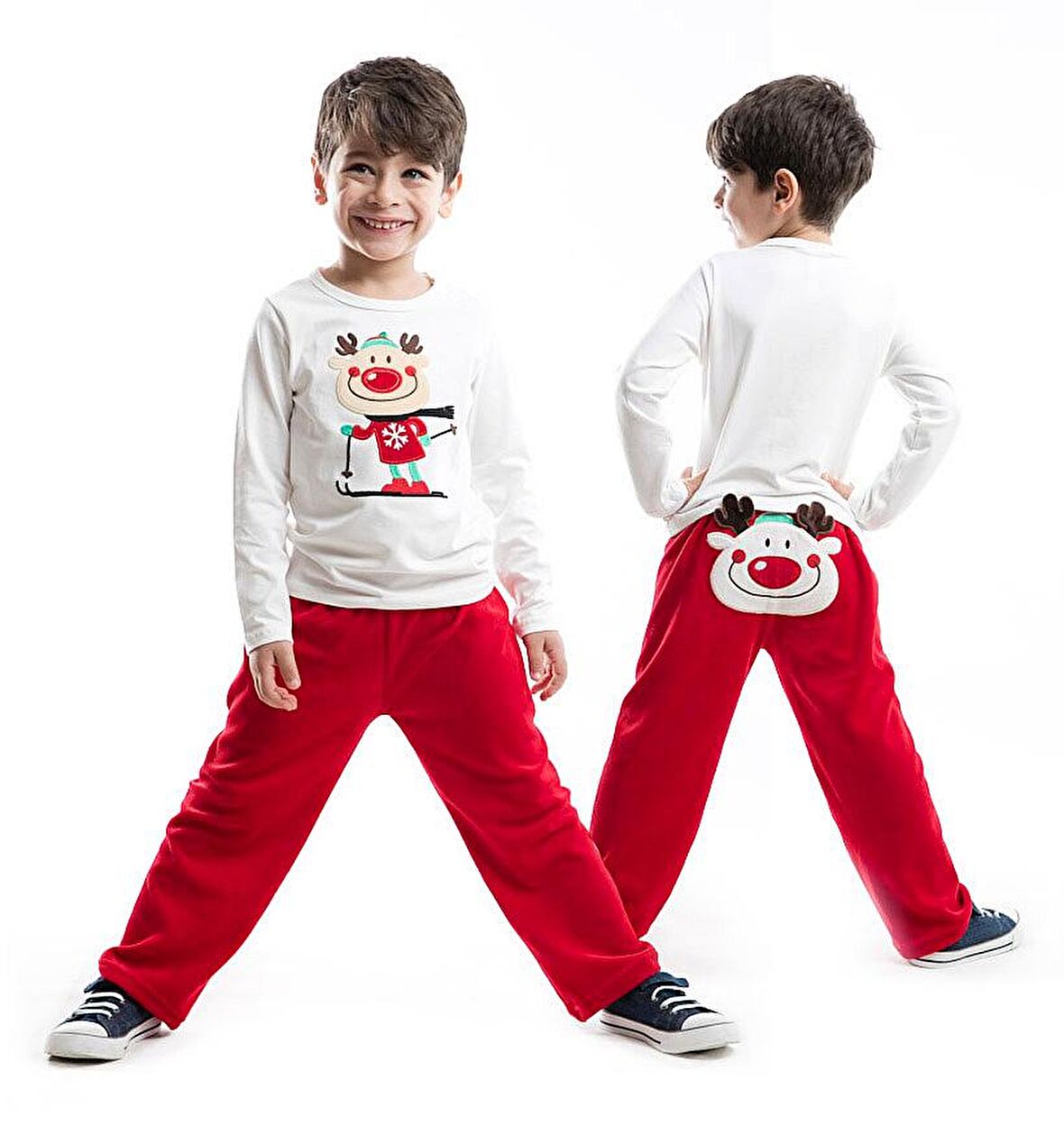 Geyikli Kadife Erkek Çocuk  Takım