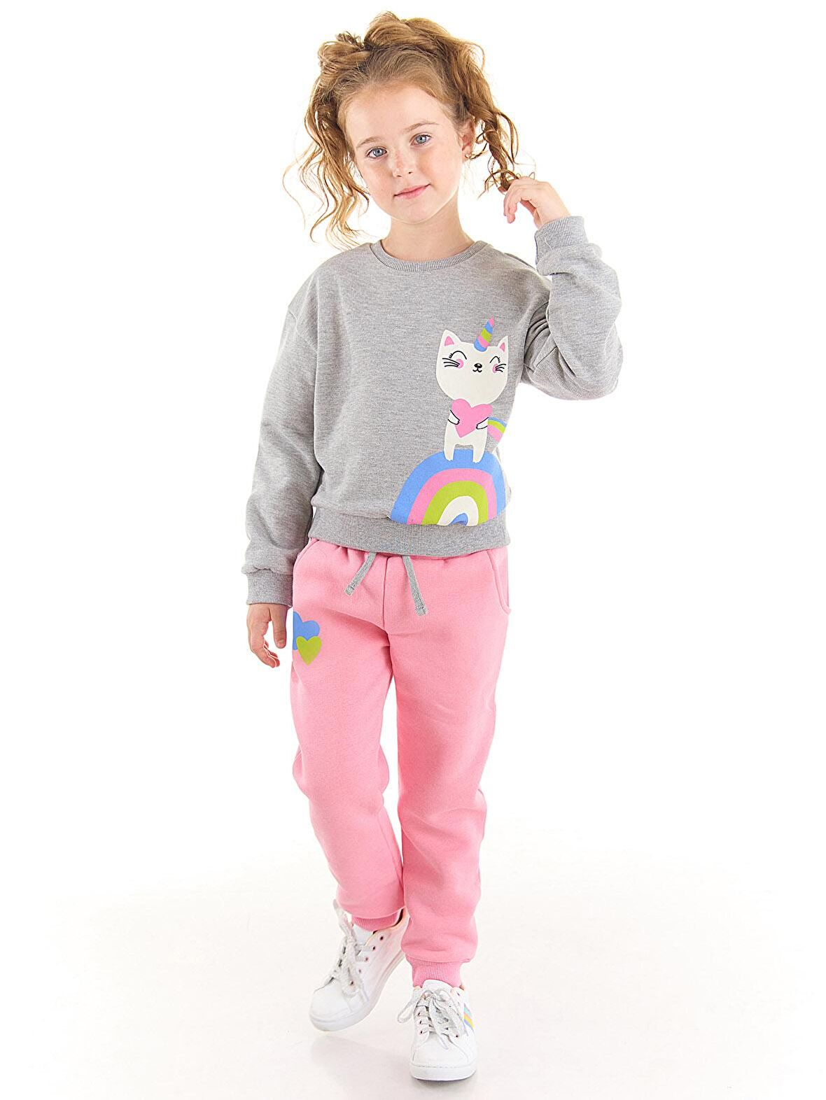 Rainbow Cat Kız Çocuk Alt-Üst Eşofman Takım