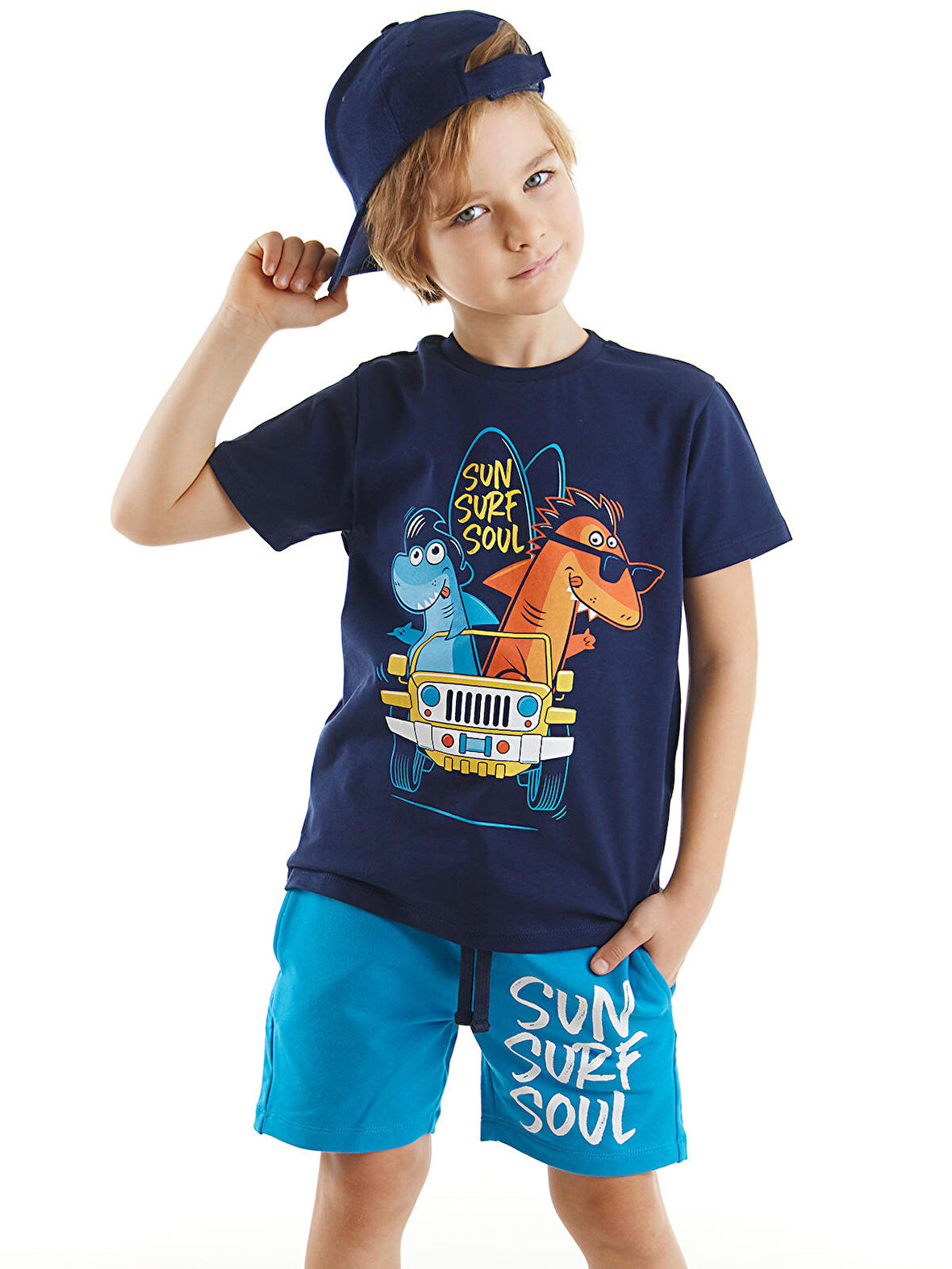 Shark Surf Erkek Çocuk T-shirt Şort Takım