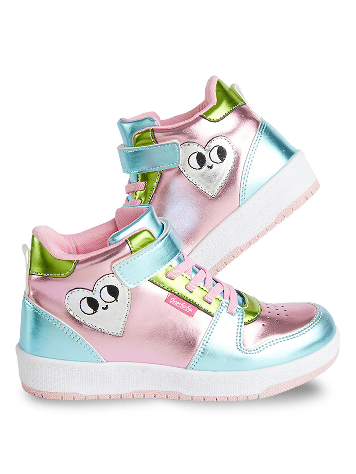 Kalpli Hologram Kız Çocuk Pembe Sneakers