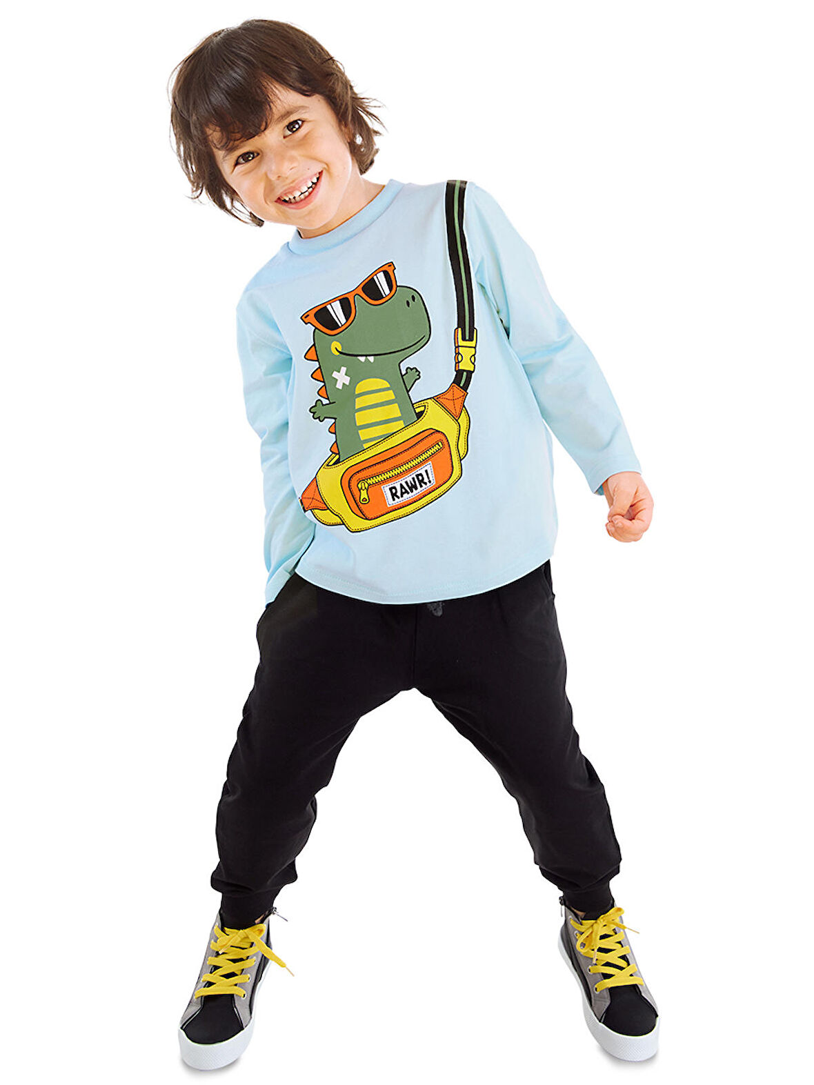 Dino Erkek Çocuk T-shirt Eşofman Altı Takım