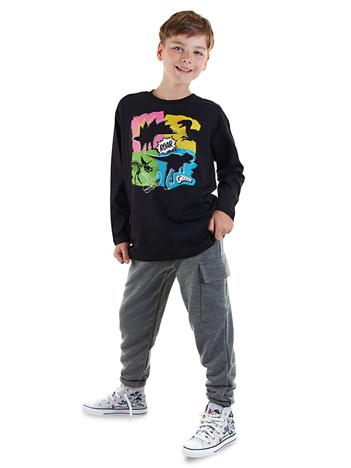 Dinolar Erkek Çocuk T-shirt Pantolon Takım