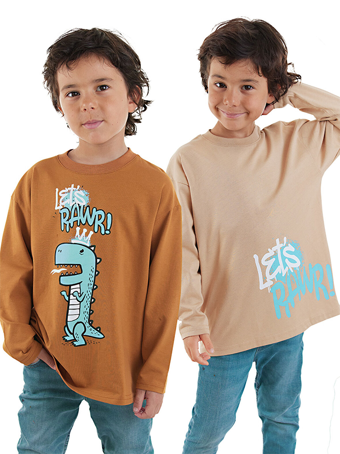 Let's Rawr Erkek Çocuk 2'li Paket T-shirt