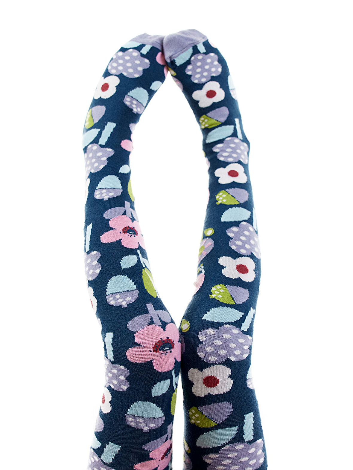 Çiçekler Kız Çocuk Külotlu Çorap