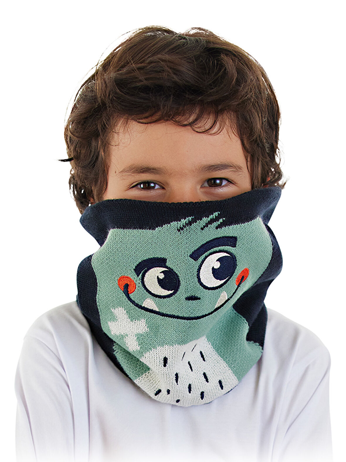 Canavar Erkek Çocuk Triko Boyunluk