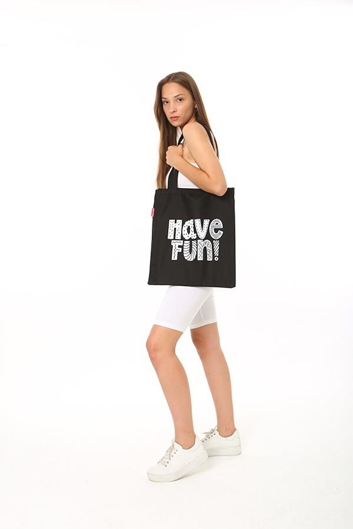 Baghashtag Siyah Bez Çanta Have Fun Baskılı