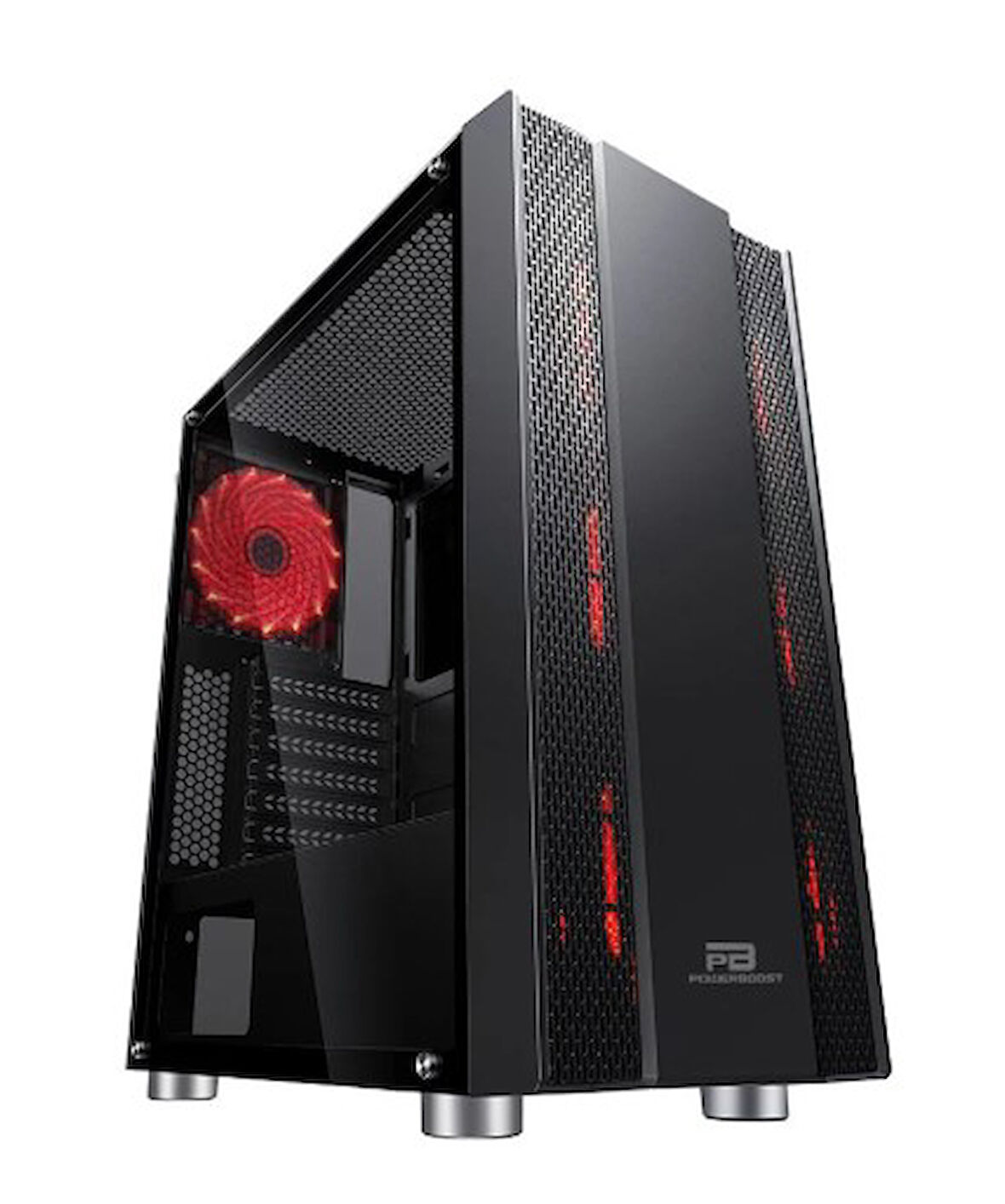 PowerBoost VK-G3403S 650w 80+ USB3.0 Kırmızı LED fan Mesh Panel kasa