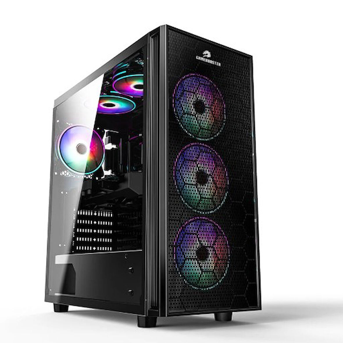 GameBooster GB-X51 USB 3.0 Mesh 6xRGB Fanlı Kasa (PSU Yok)
