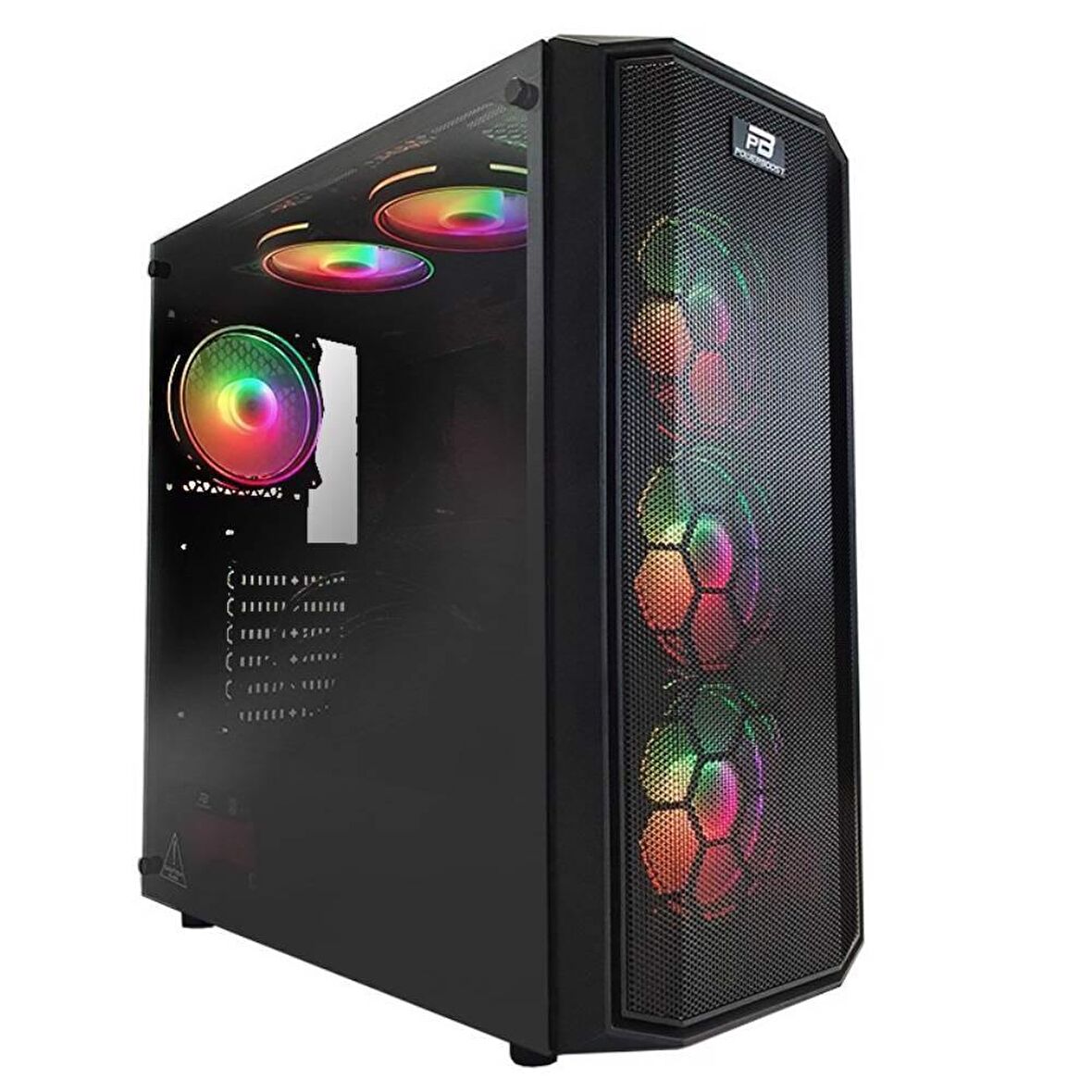 POWER BOOST X58RGB 650W 80+ Mesh RGB Tempered Glass USB 3.0 Mid Tower Kasa