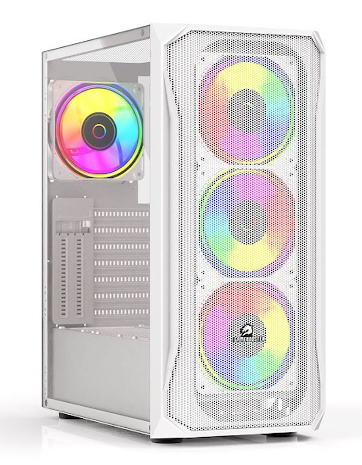 GameBooster GB-T005MW USB3.0 RGB fan Mesh Panel Beyaz kasa (PSU Yok)