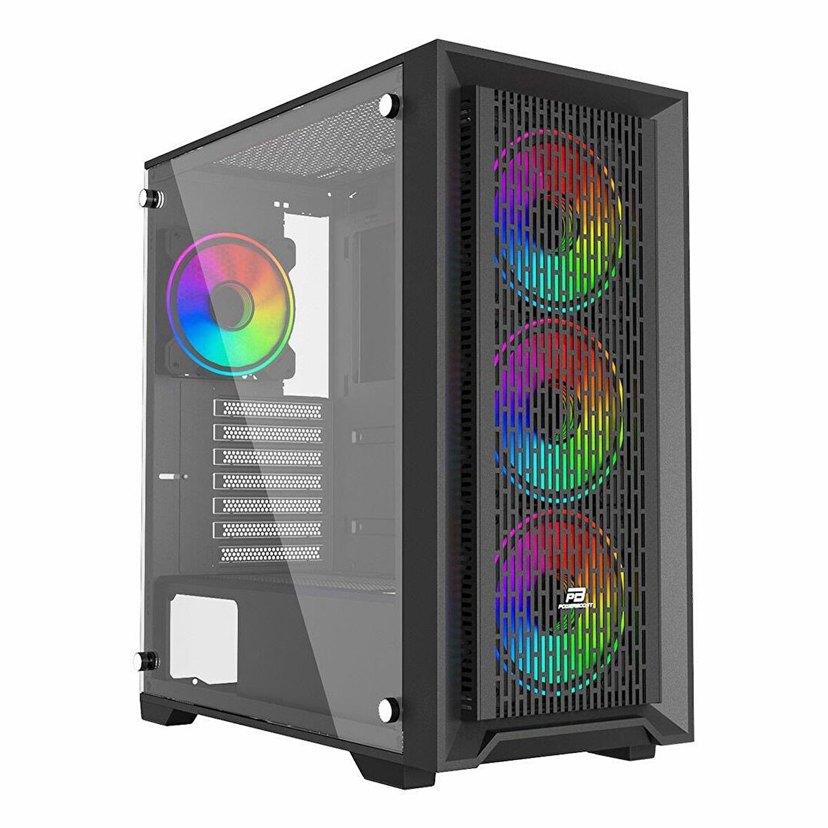 PowerBoost PB-P705B 650W 80+ Bronz USB 3.2 ARGB ATX Mid Tower Siyah Kasa