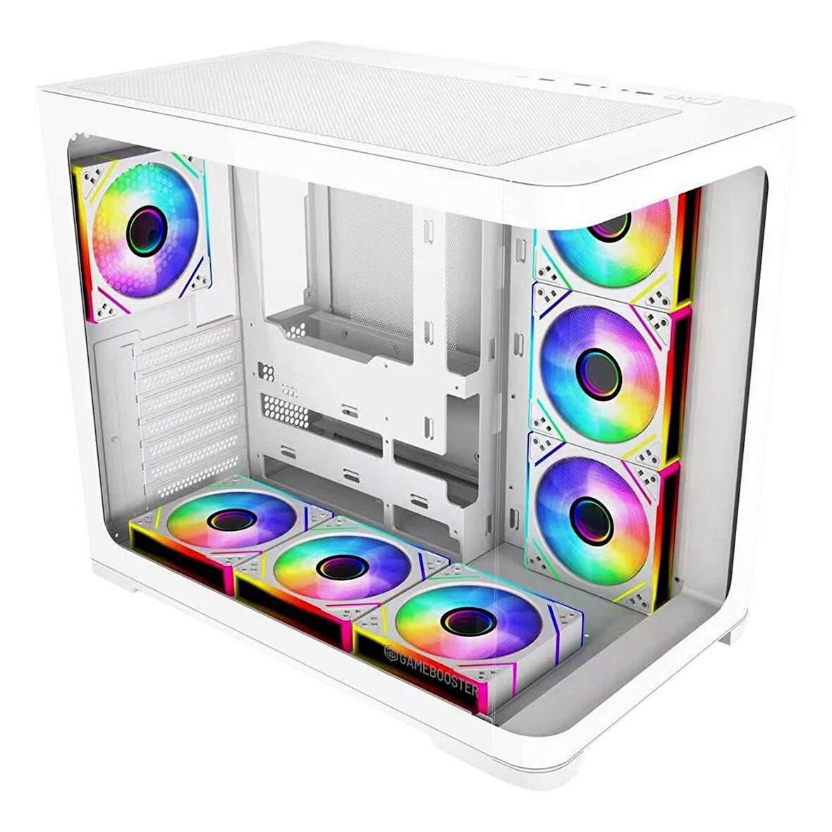 GameBooster Sea View GB-G2852W 750W 80+ Bronz USB 3.2 ARGB ATX Mid Tower Beyaz Kasa