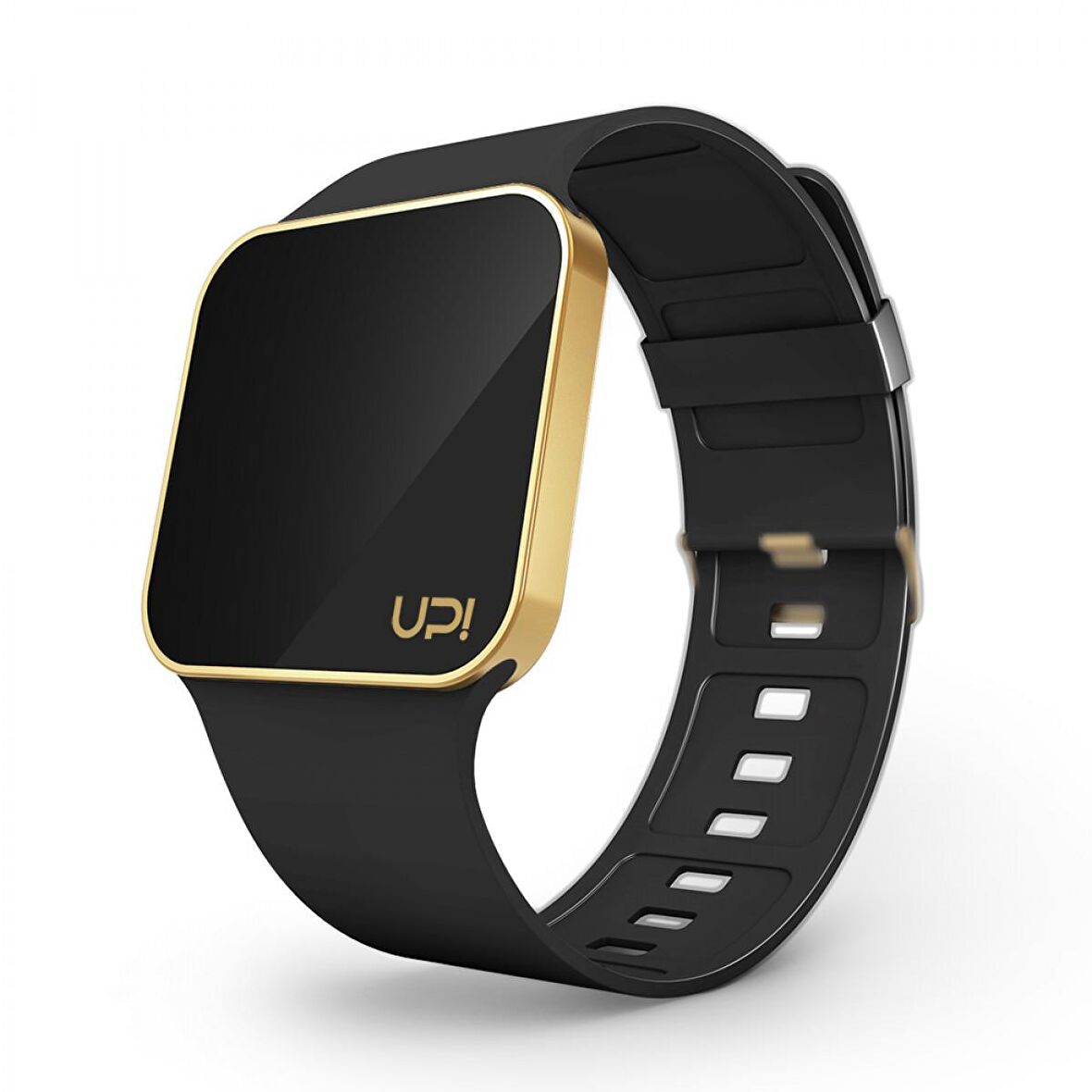 Upwatch İsim Yazılabilir Upgrade Matte Gold And Black Strap Unısex Kol Saati