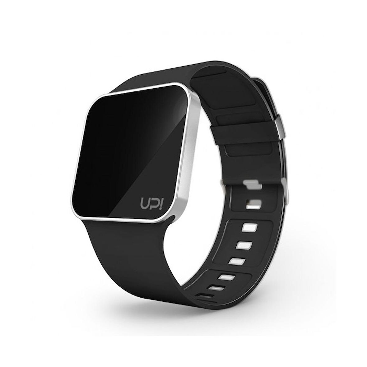 Upwatch İsim Yazılabilir Upgrade Matte Silver And Black Strap Unisex Kol Saati