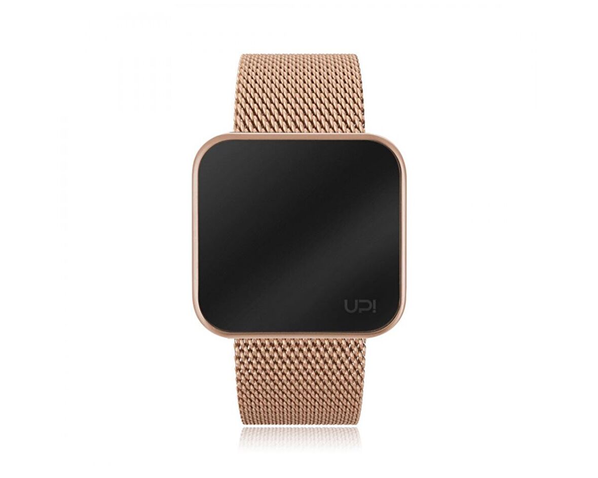 Upwatch İsim Yazılabilir Touch Slim Steel Rose Gold And Rose Strap Unisex Kol Saati