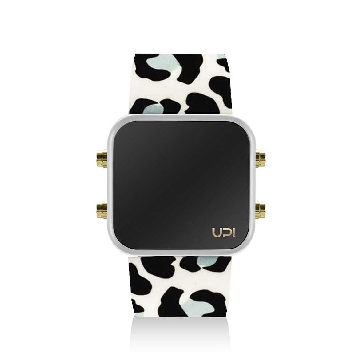 UPWATCH LED MINI GOLD WHITE BLUE LEOPARD