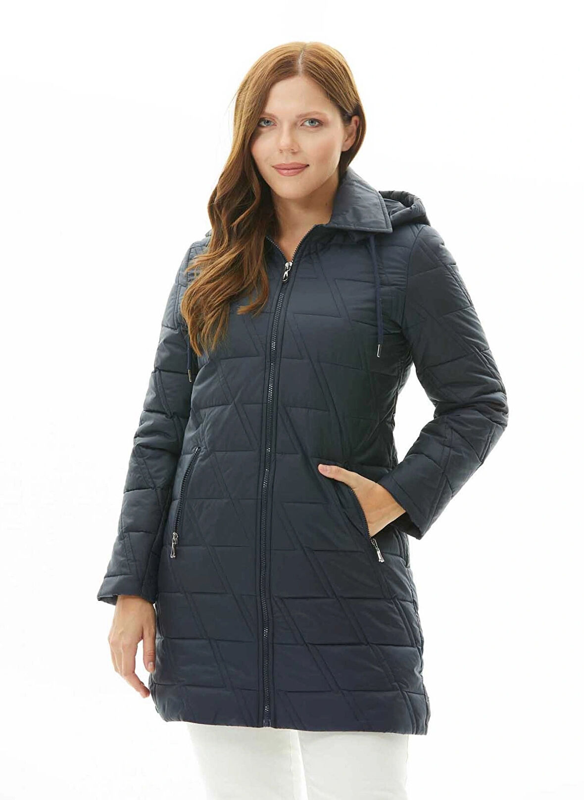 Selen Lacivert Kadın Mont 24KSL6138-BB