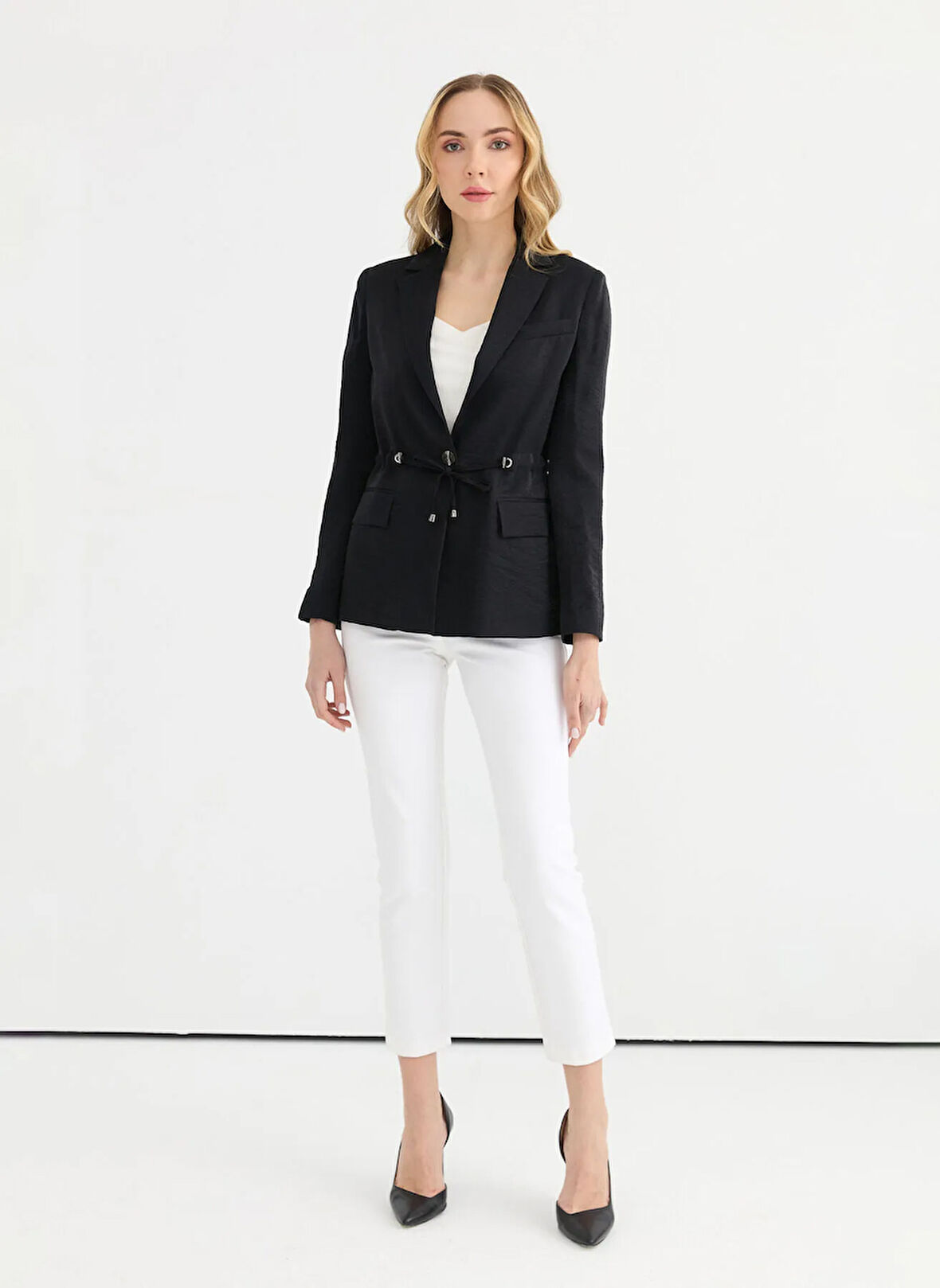 Selen Standart Siyah Kadın Ceket 25YSL1445