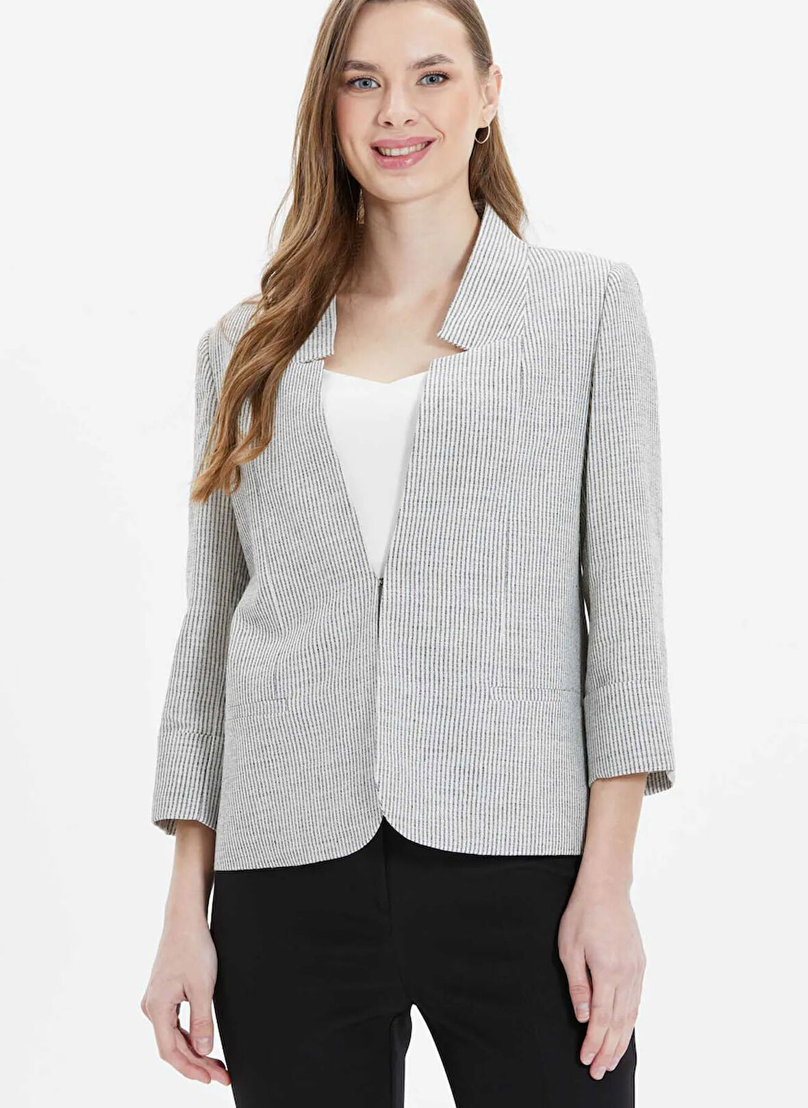 Selen Standart Siyah Kadın Ceket 25YSL1462