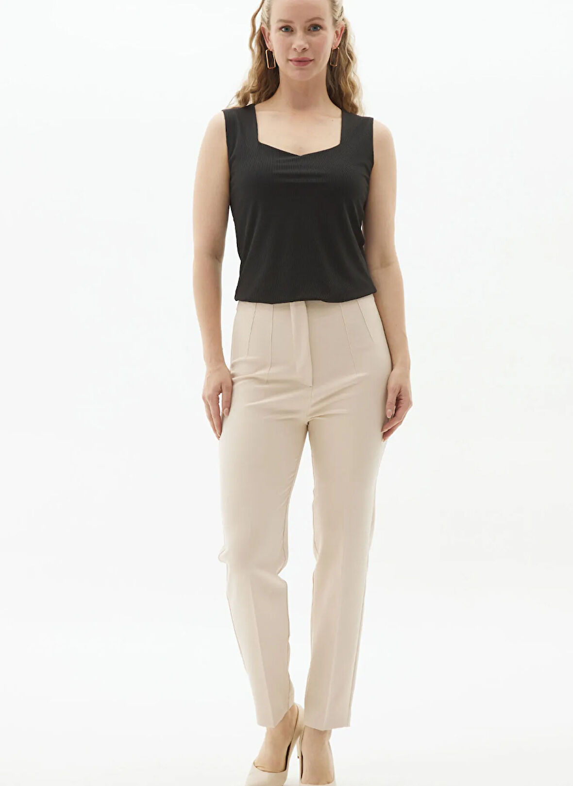 Selen Normal Bel Standart Taş Kadın Pantolon 25YSL5352