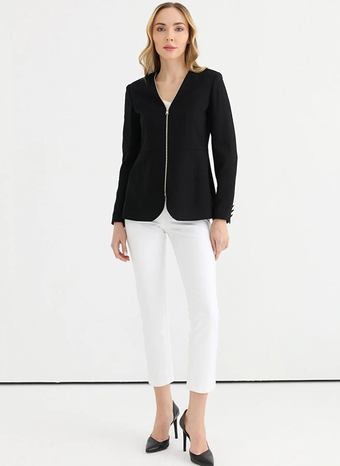 Selen Standart Siyah Kadın Ceket 25YSL1452