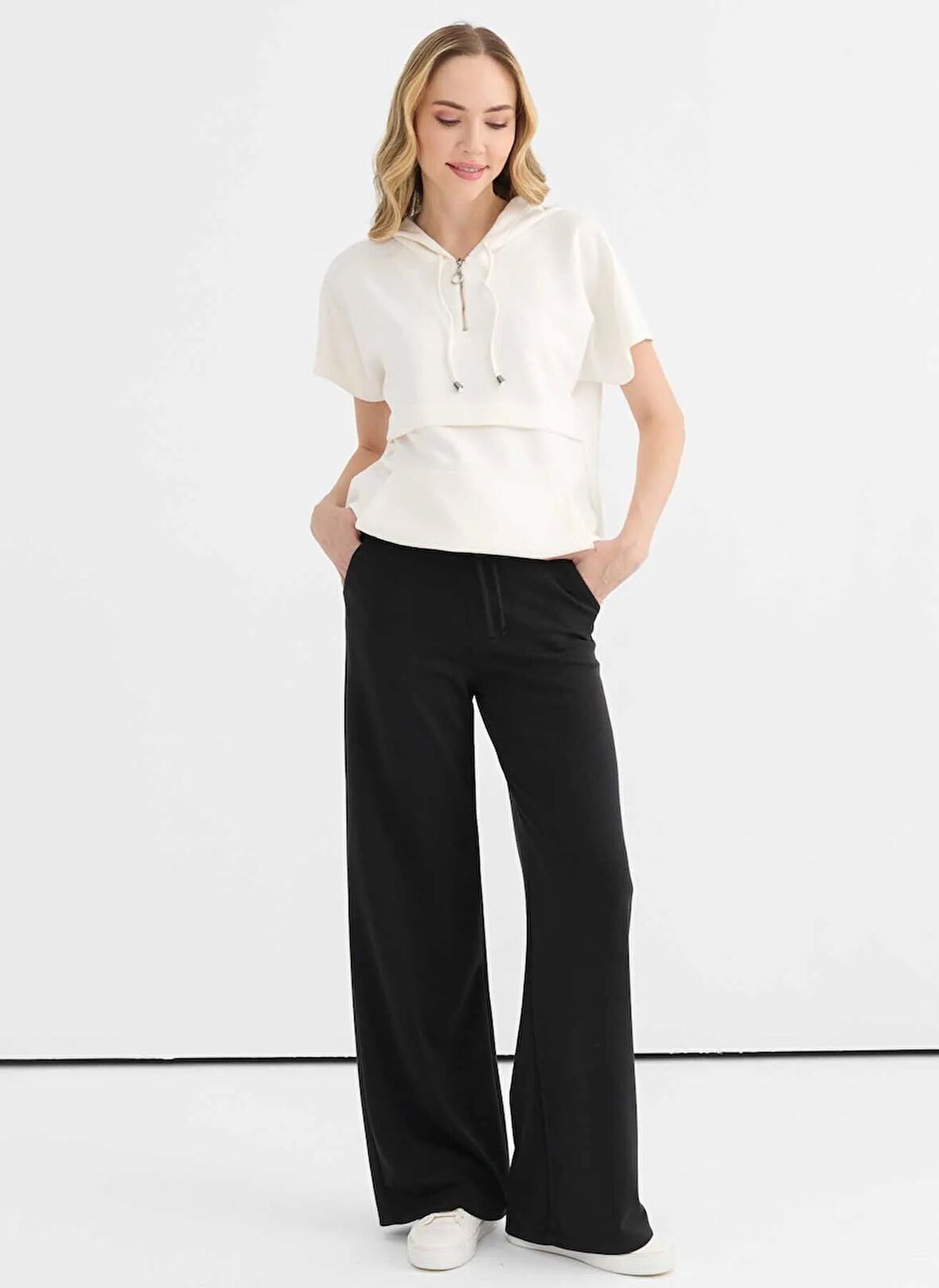 Selen Normal Bel Standart Siyah Kadın Pantolon 25YSL5366