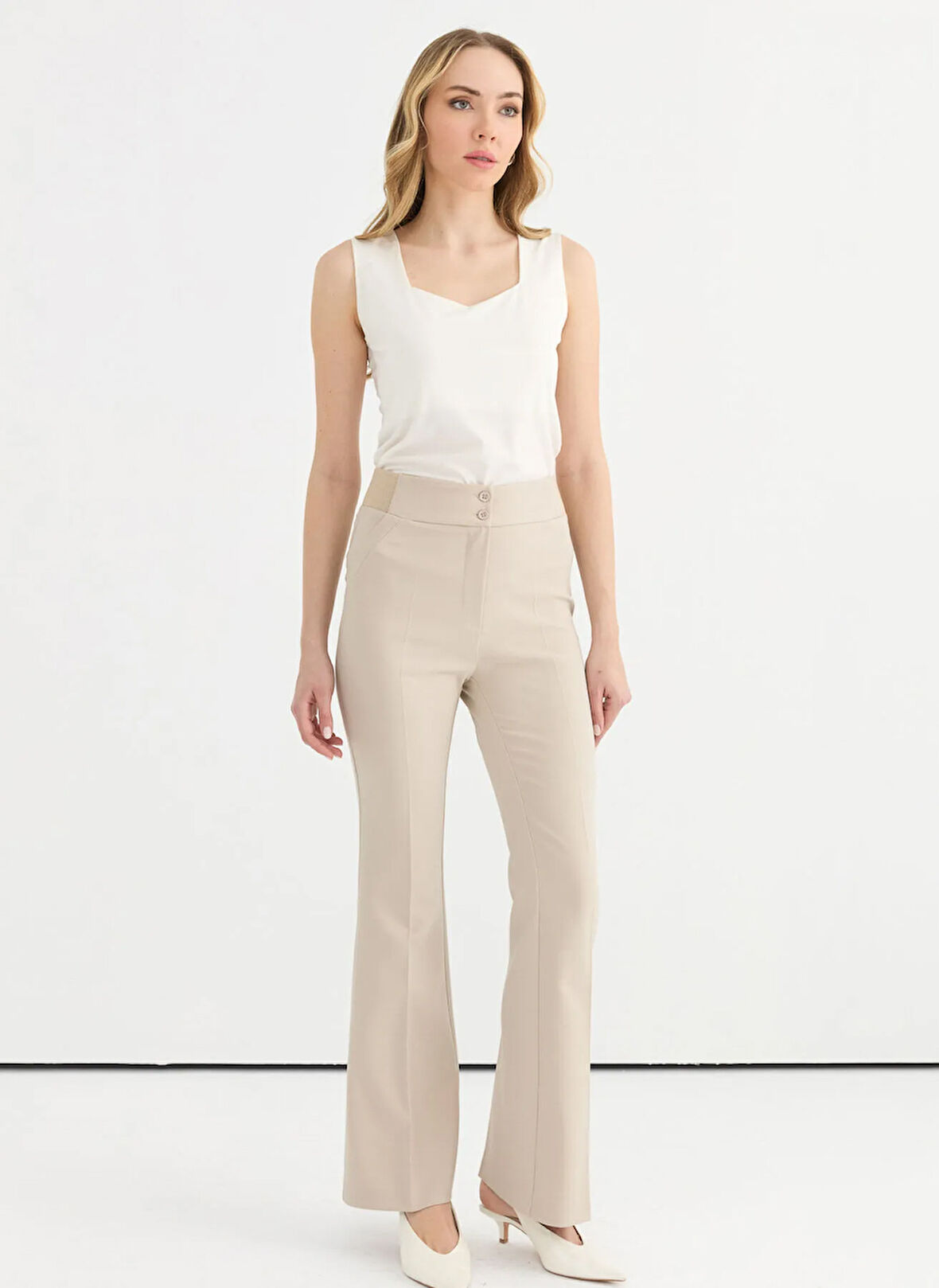 Selen Normal Bel Standart Taş Kadın Pantolon 25YSL5384