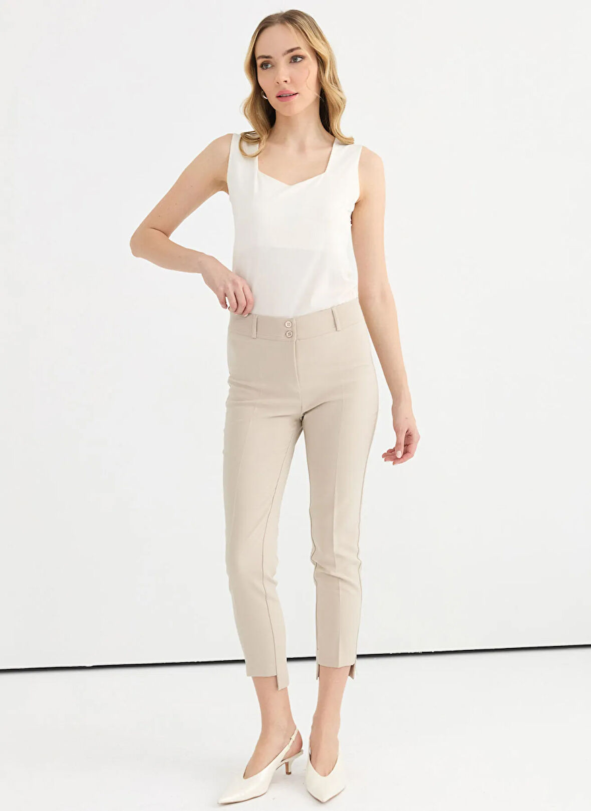 Normal Bel Standart Taş Kadın Pantolon 25YSL5382