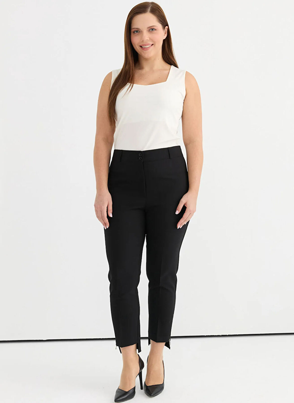 Selen Normal Bel Normal Siyah Kadın Pantolon 25YSL5383-BB
