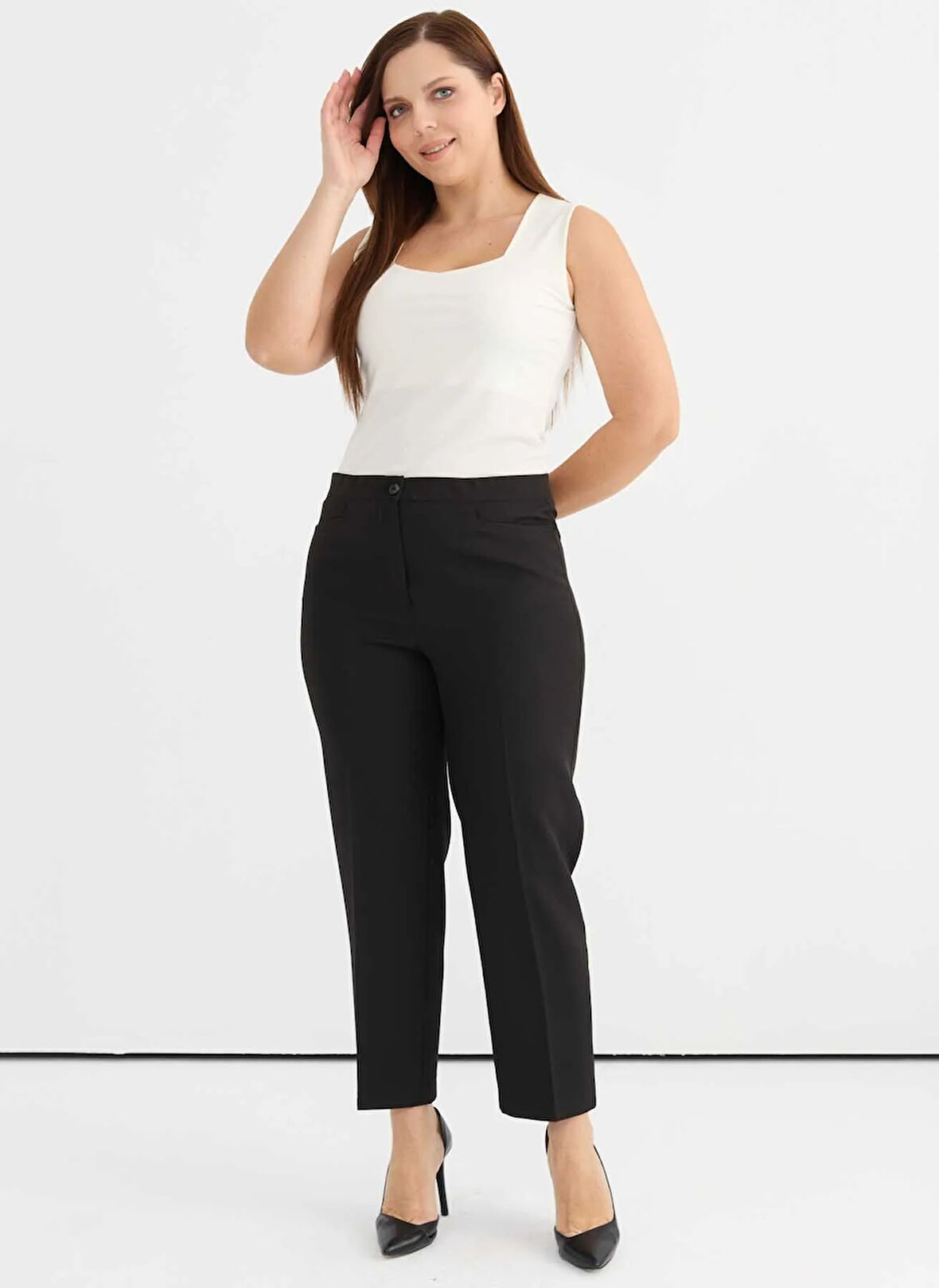 Selen Normal Bel Normal Siyah Kadın Pantolon 25YSL5353-BB