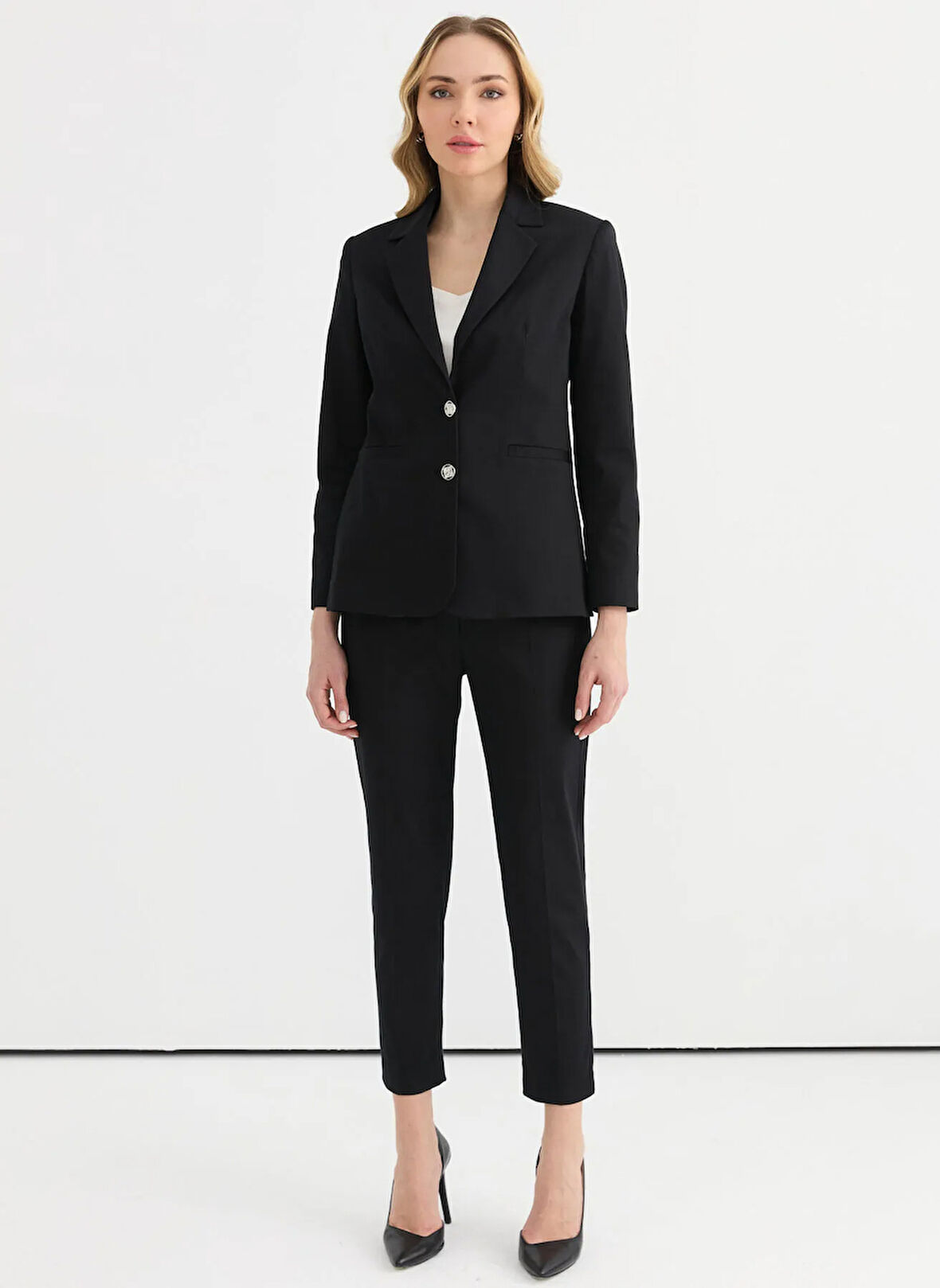 Selen Standart Siyah Kadın Ceket 25YSL1473