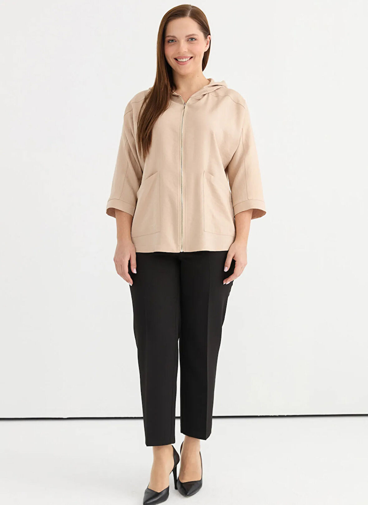 Selen Normal Bej Kadın Ceket 25YSL1481-BB