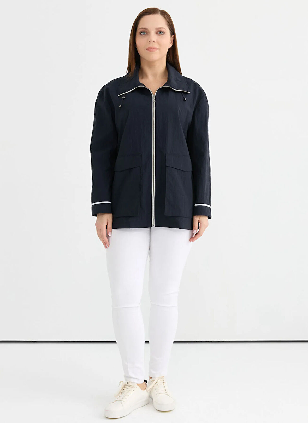 Selen Lacivert Kadın Trençkot 25YSL9458-BB