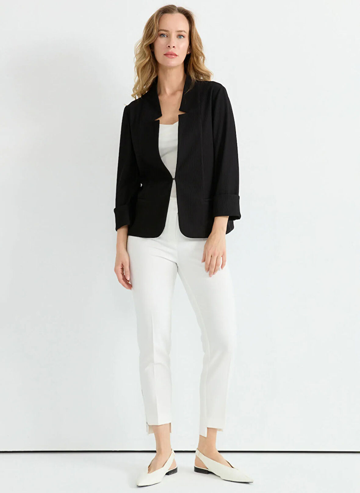 Selen Standart Siyah Kadın Ceket 25YSL1465