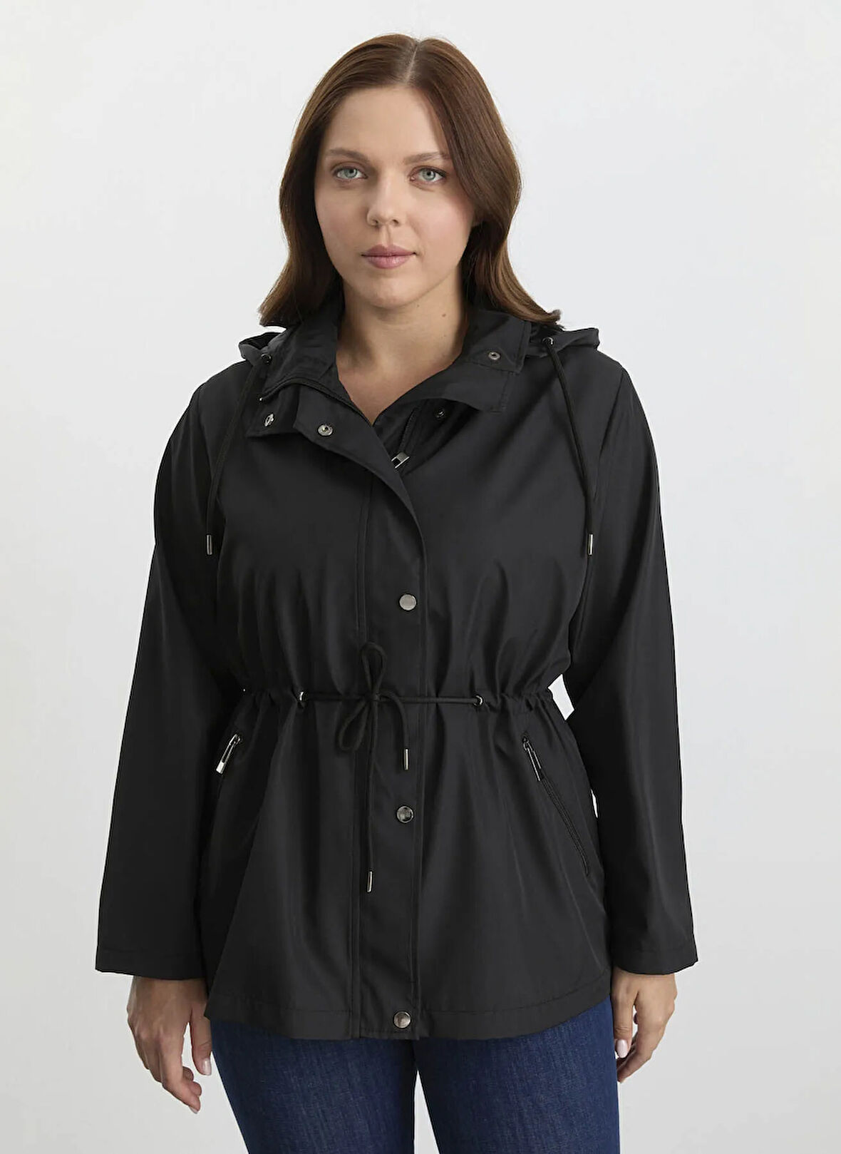 Selen Siyah Kadın Trençkot 25KSL9508