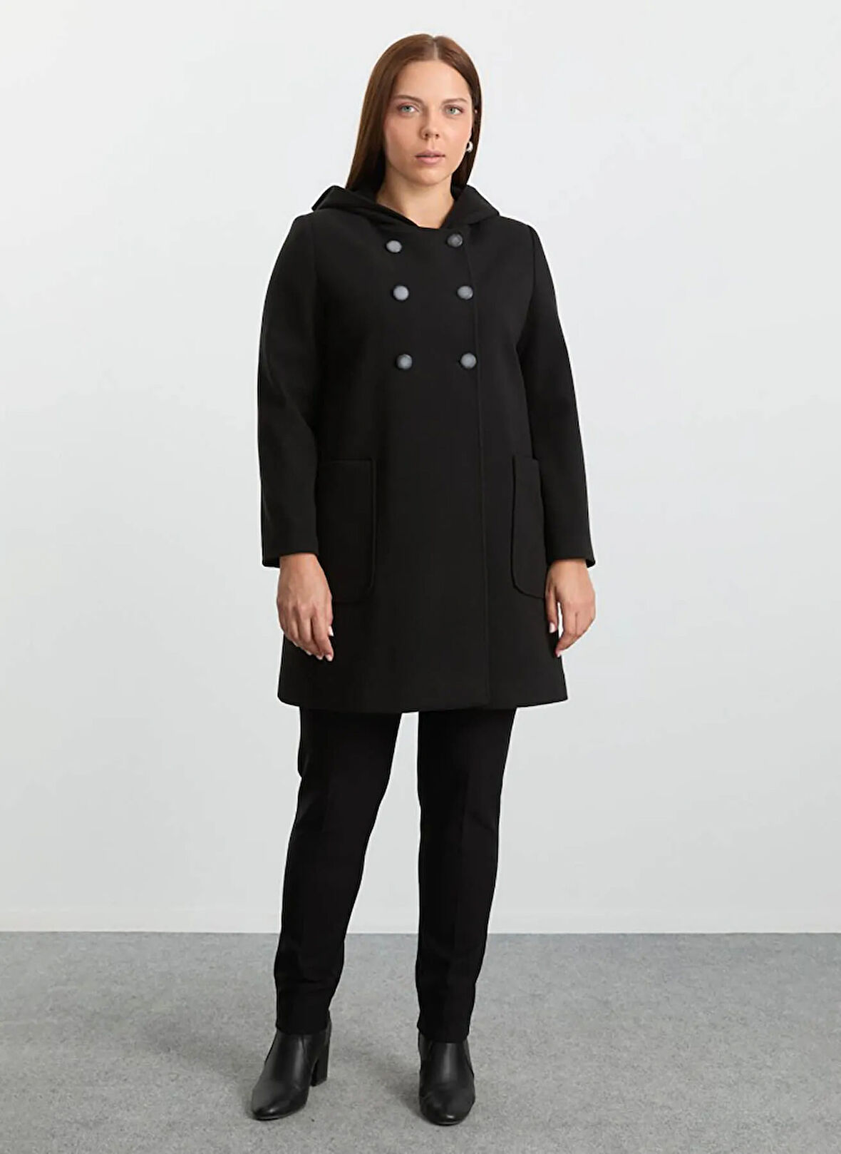 Selen Siyah Kadın Kaban 25KSL9509