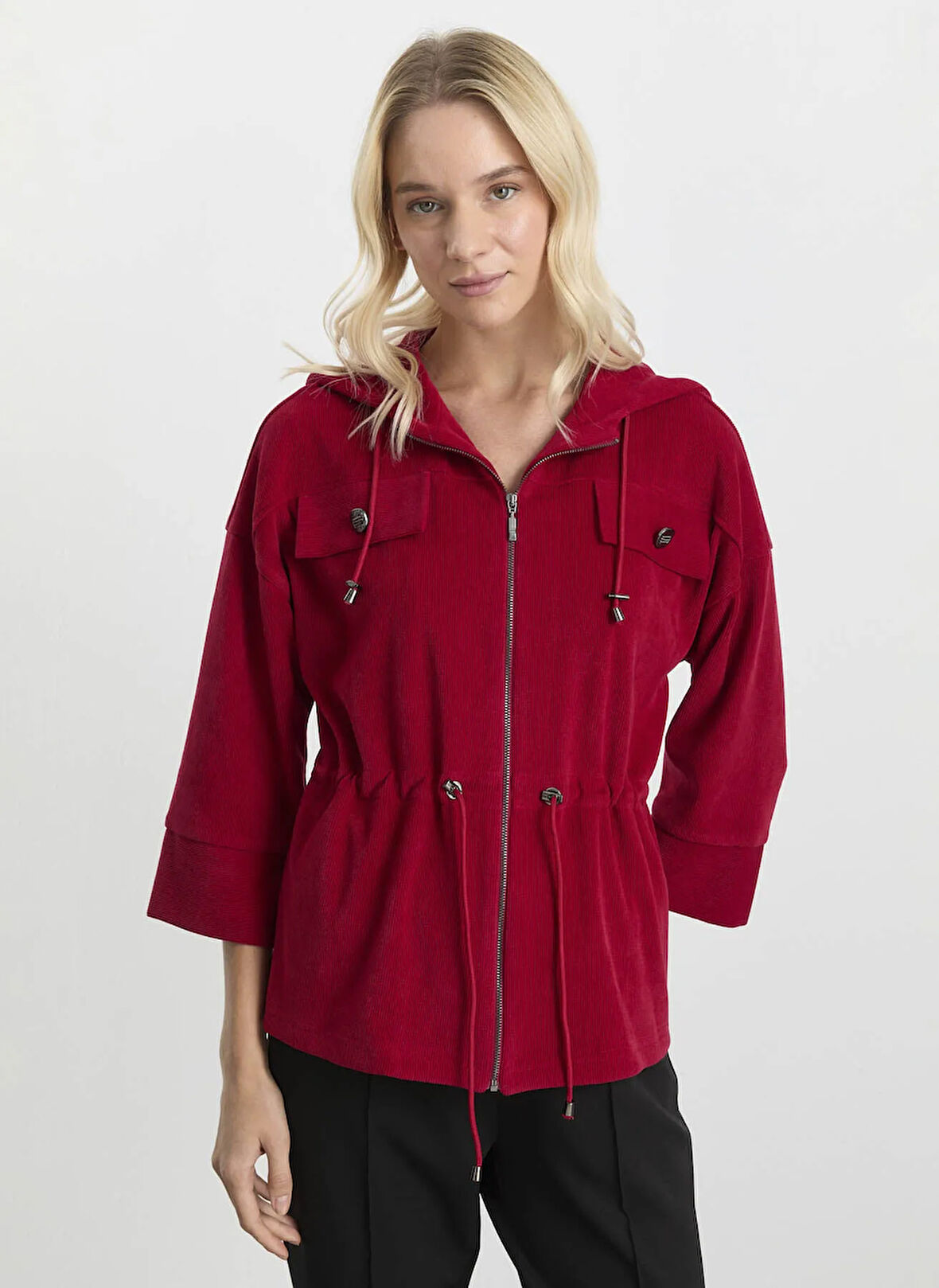 Selen Standart Kırmızı Kadın Ceket 25KSL1536