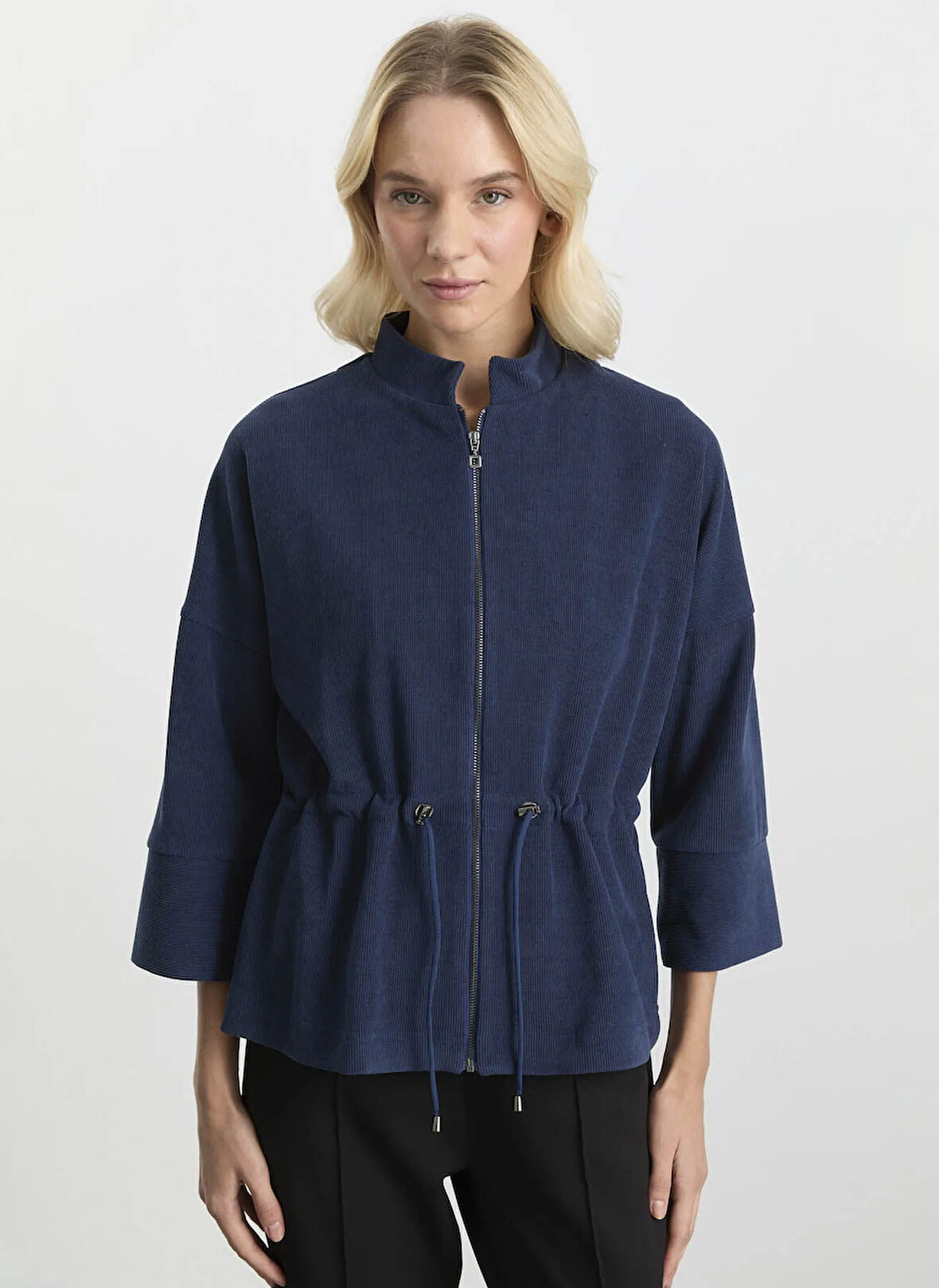 Selen Standart Mavi Kadın Ceket 25KSL1541