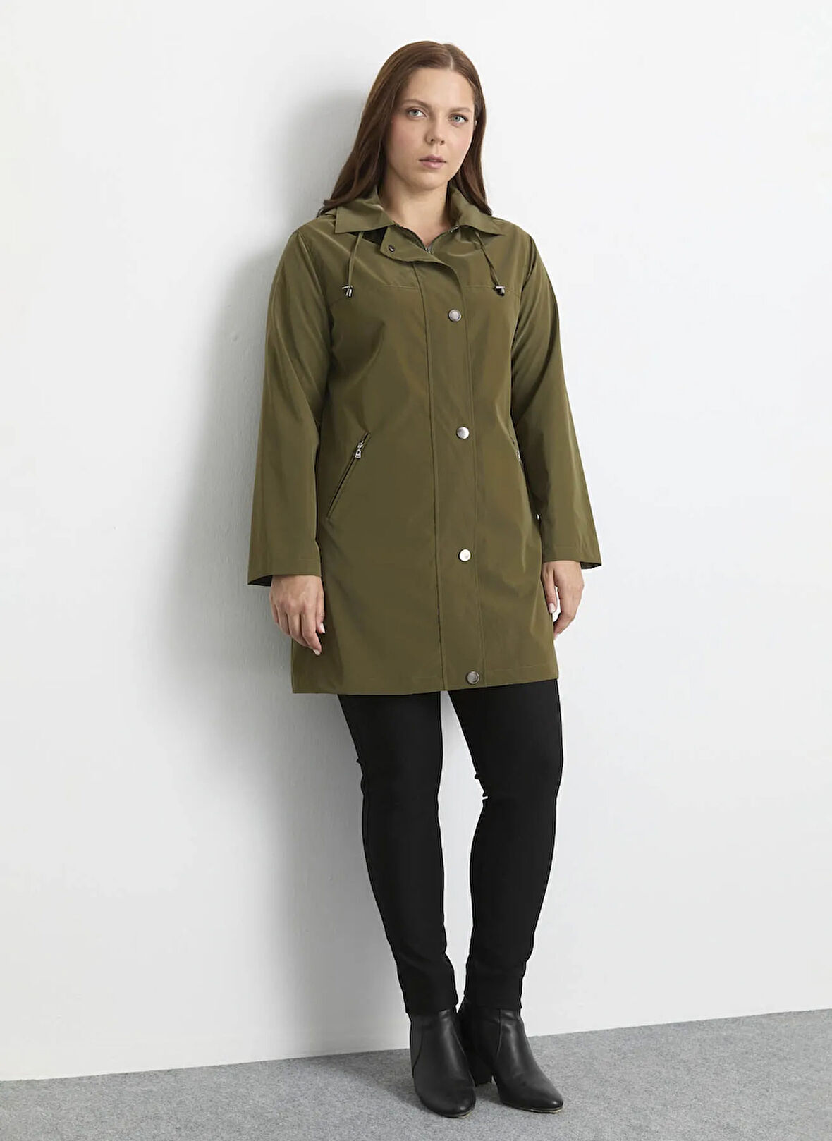 Selen Haki Kadın Trençkot 25KSL9521