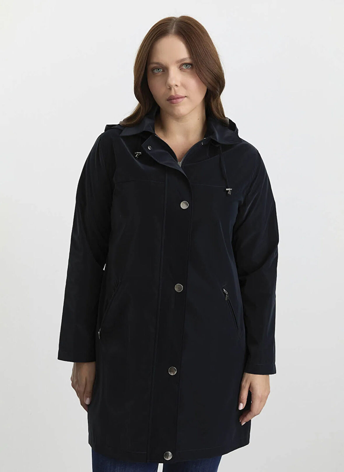 Selen Lacivert Kadın Trençkot 25KSL9521