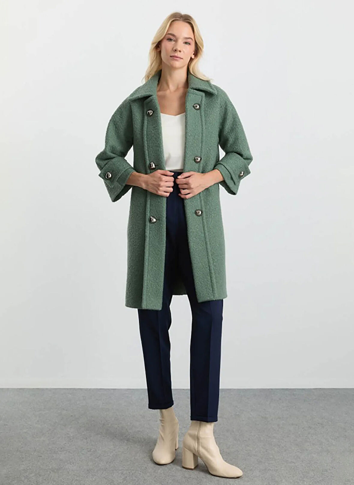 Selen Yeşil Kadın Kaban 25KSL9526