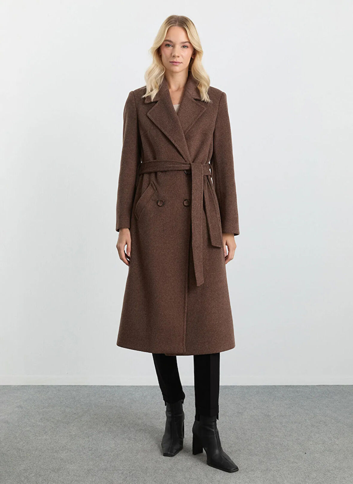 Selen Kahve Kadın Manto 25KSL9532