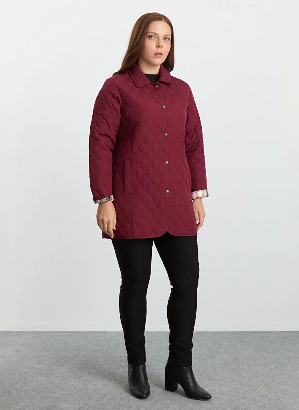 Selen Bordo Kadın Mont 25KSL6156