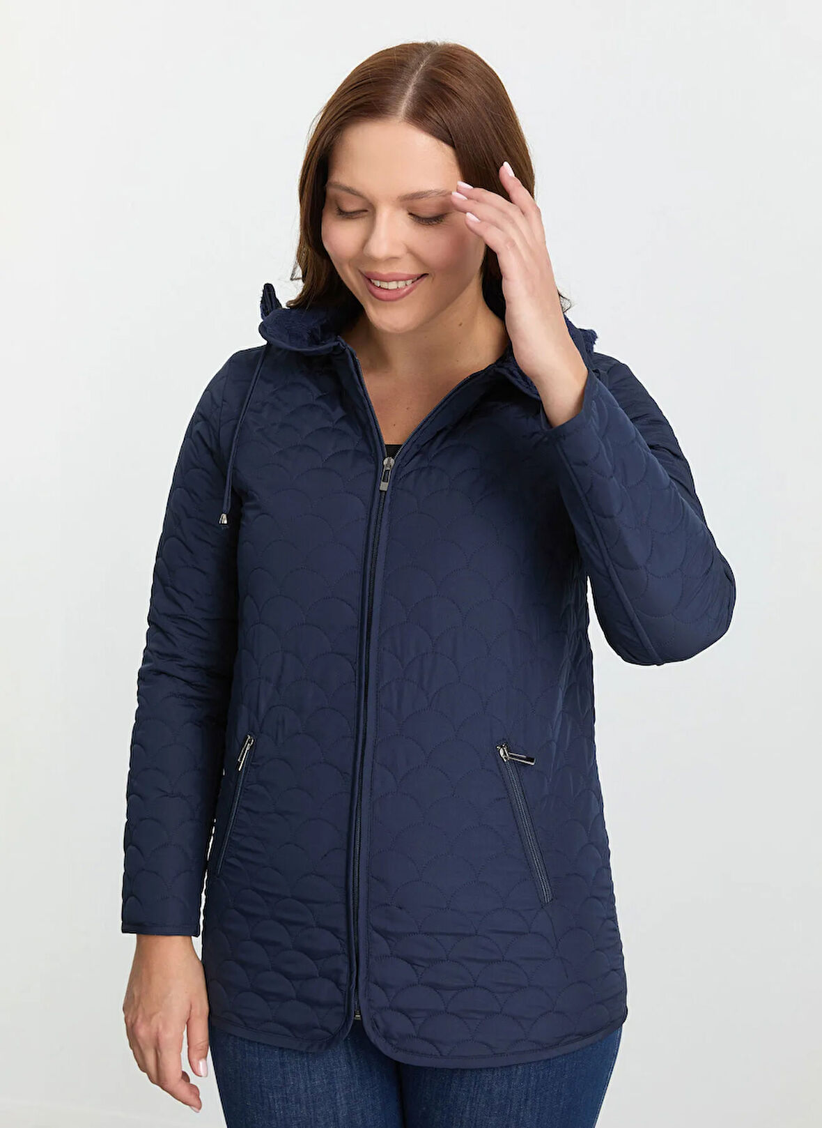 Selen Lacivert Kadın Mont 25KSL6159