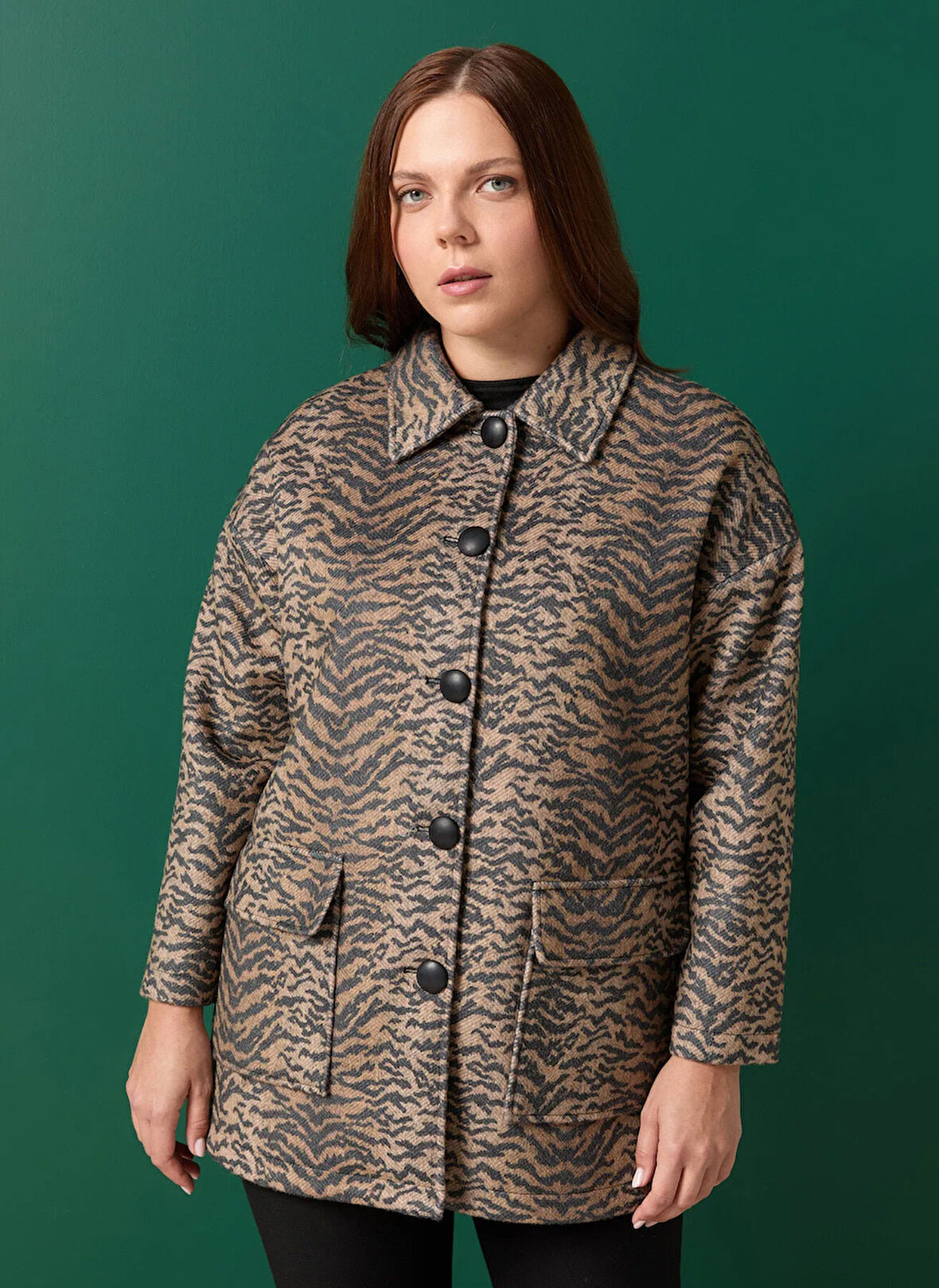 Selen Siyah Kadın Kaban 25KSL9523