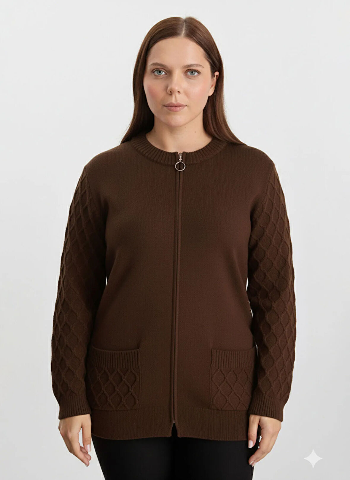 Selen Kahve Kadın Hırka 25KSL4170